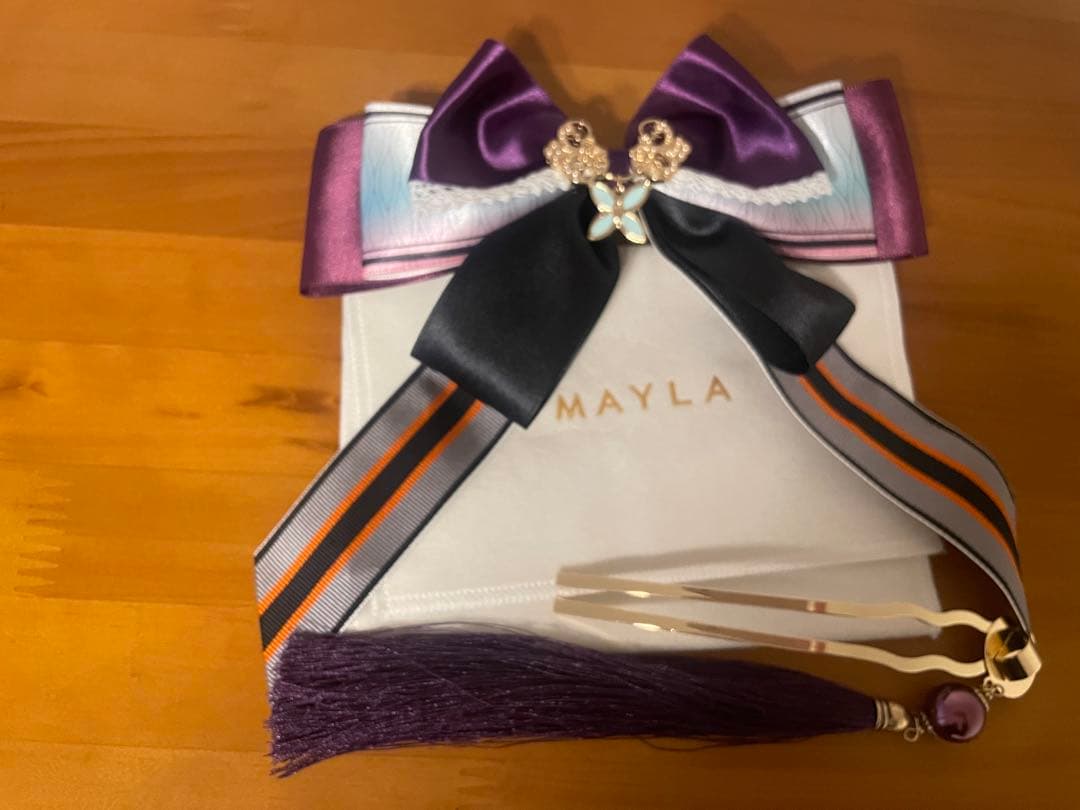 MAYLA リボン付き装飾品　鬼滅コラボ　胡蝶しのぶ箱付き