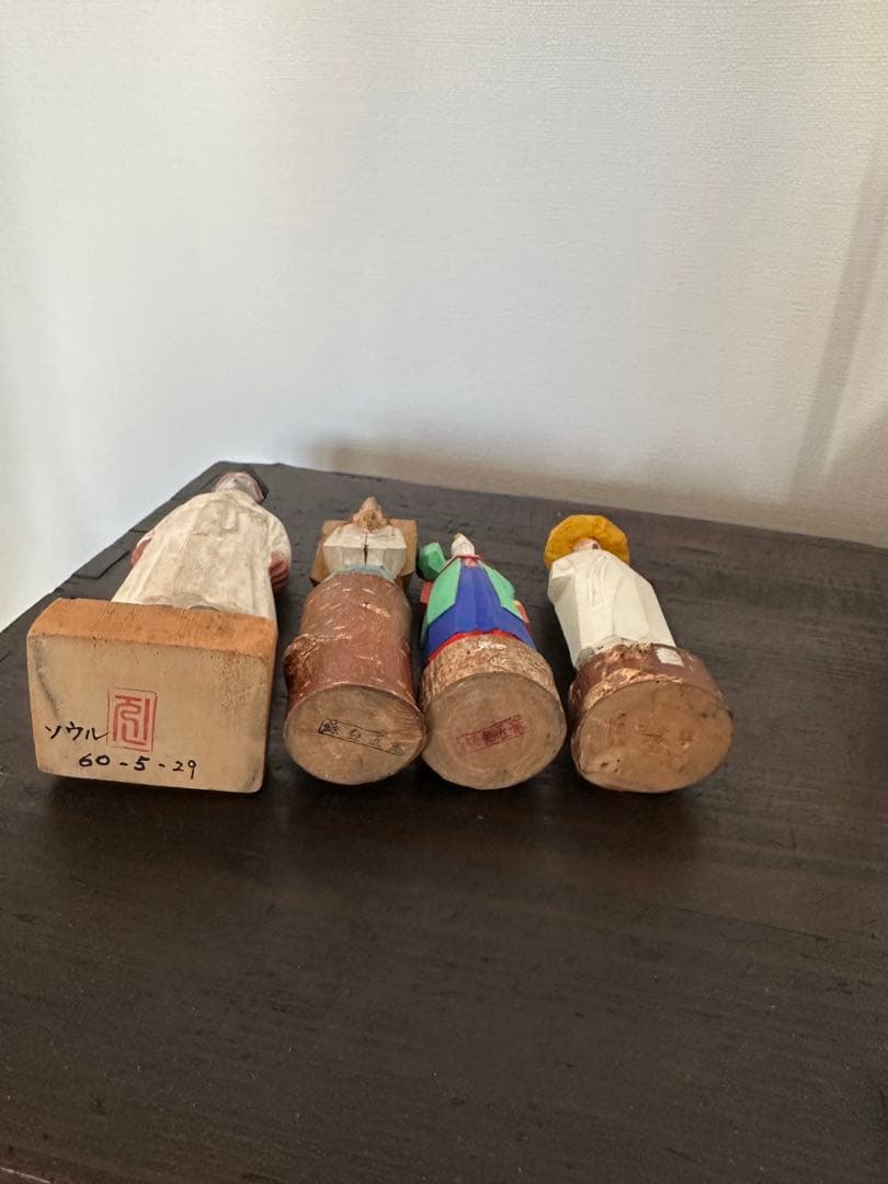 韓国朝鮮手彫り木製郷土玩具セット