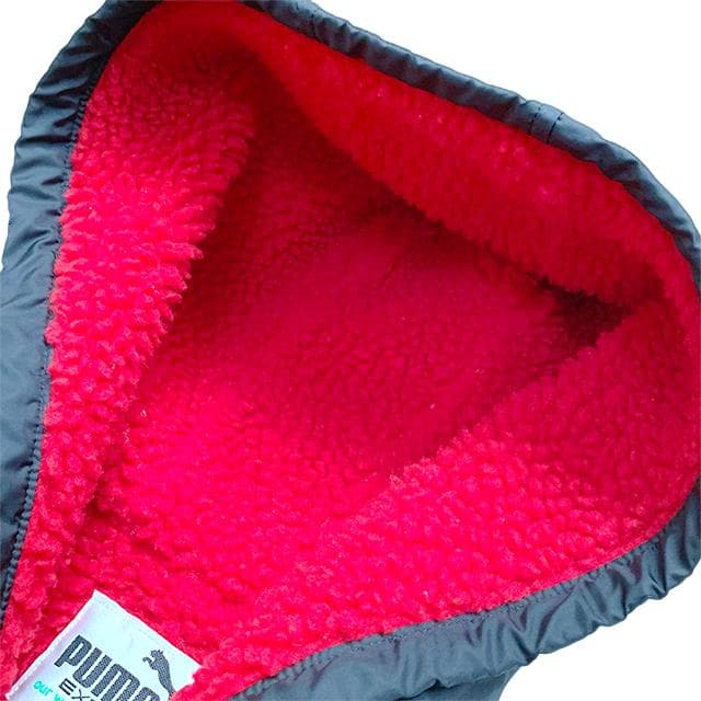 極美品✨️デカロゴ PUMA ベンチコート フリー ロング丈 黒・赤