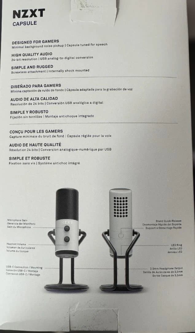 NZXT CAPSULE コンデンサーマイク白 AP-WUMIC-W1