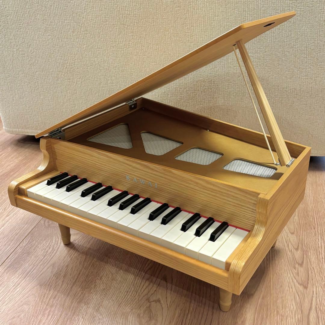 美品 KAWAI カワイ ミニピアノ ナチュラル 1144 32鍵盤 おもちゃ