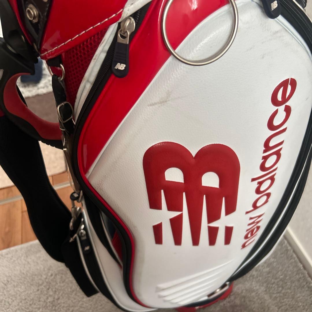 new balance ゴルフキャディバッグ 白/赤