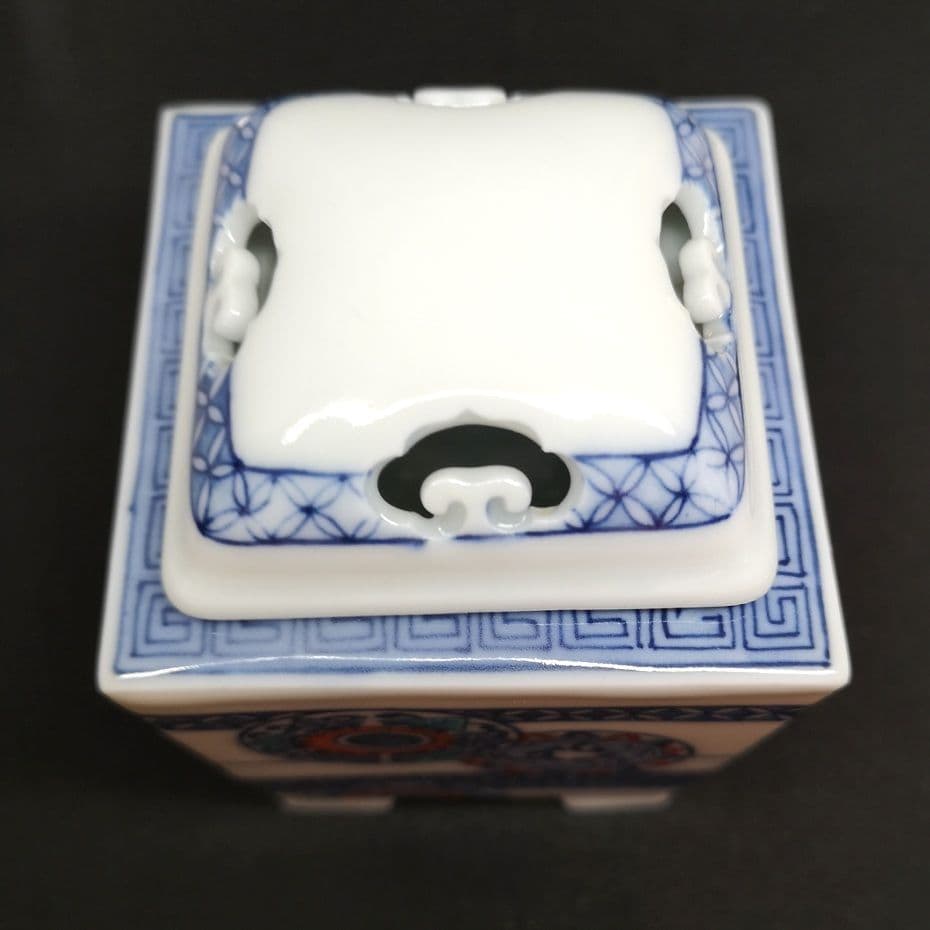 【1950s　アンティーク　 十二代今泉今右衛門　茶道具】『色鍋島染付絵香炉』