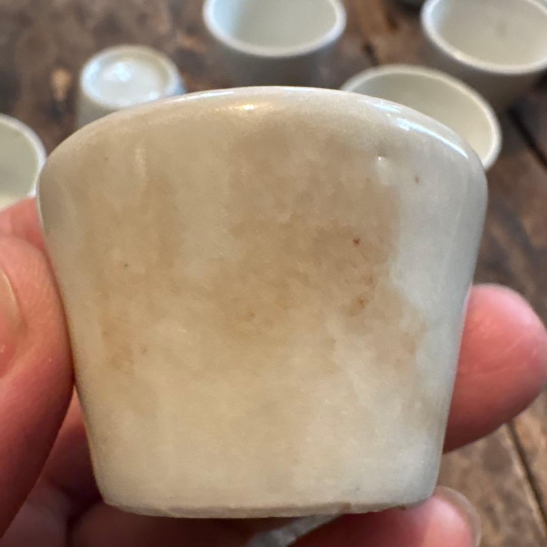 古伊万里　白磁　小猪口　10点　保存箱