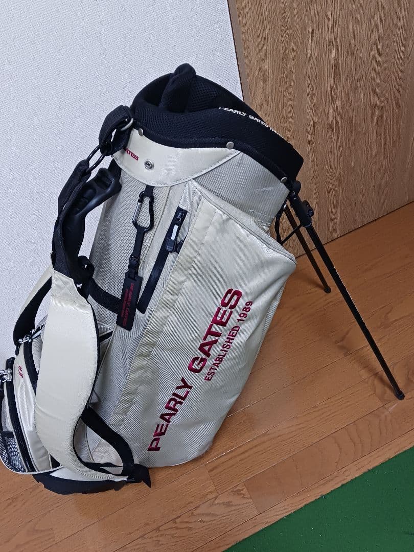 PEARLY GATES スタンドキャディバッグ ベージュ中古