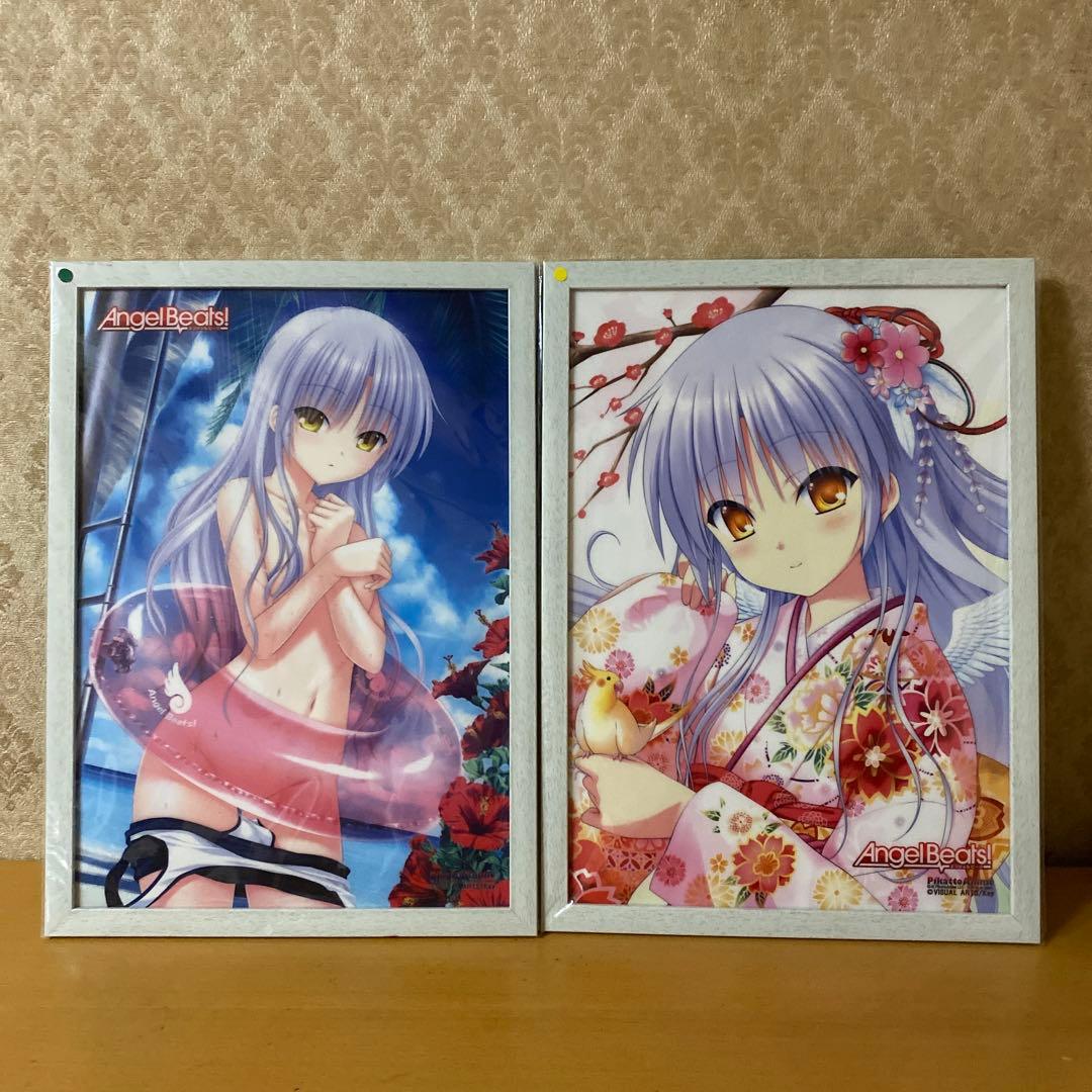 【未使用】Angel Beats! 額縁付き　ポスター　立華かなで