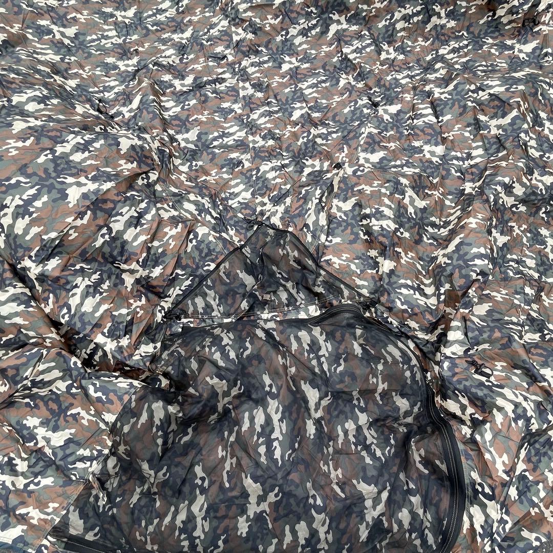 美品　ファミリーキャンプ　ENDLESSBASE 2ルームテント 初心者　迷彩柄