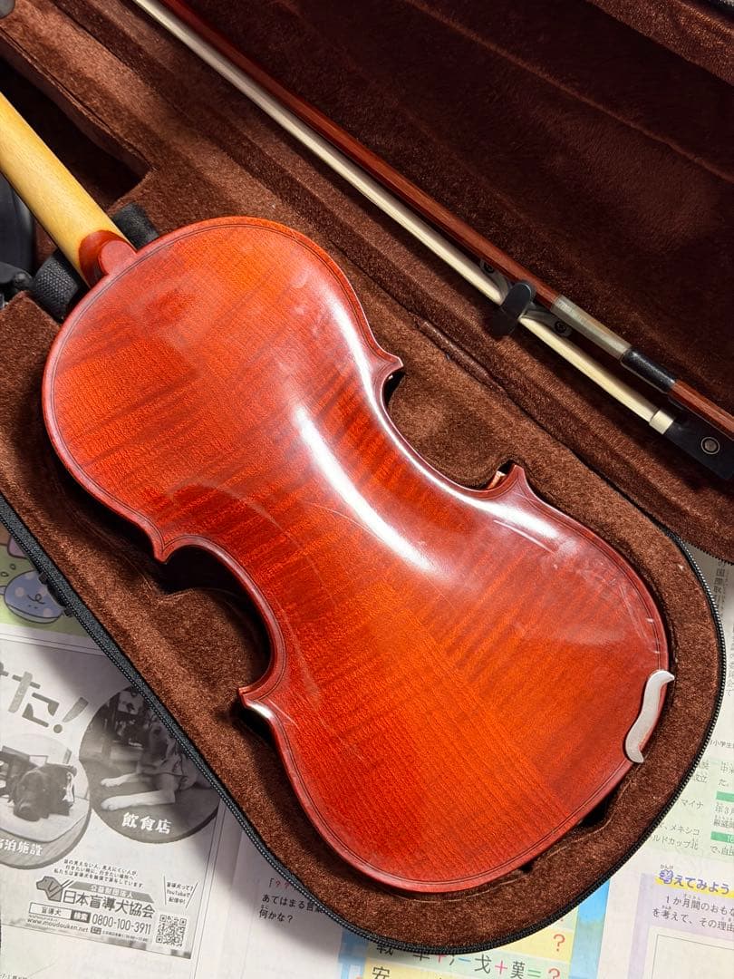 カ*8様 ARS MUSIC 分数バイオリン 1/2 弓・ケース・肩当て付き