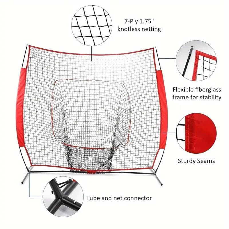 【新品未使用】〇ポータブル野球練習ネット 〇