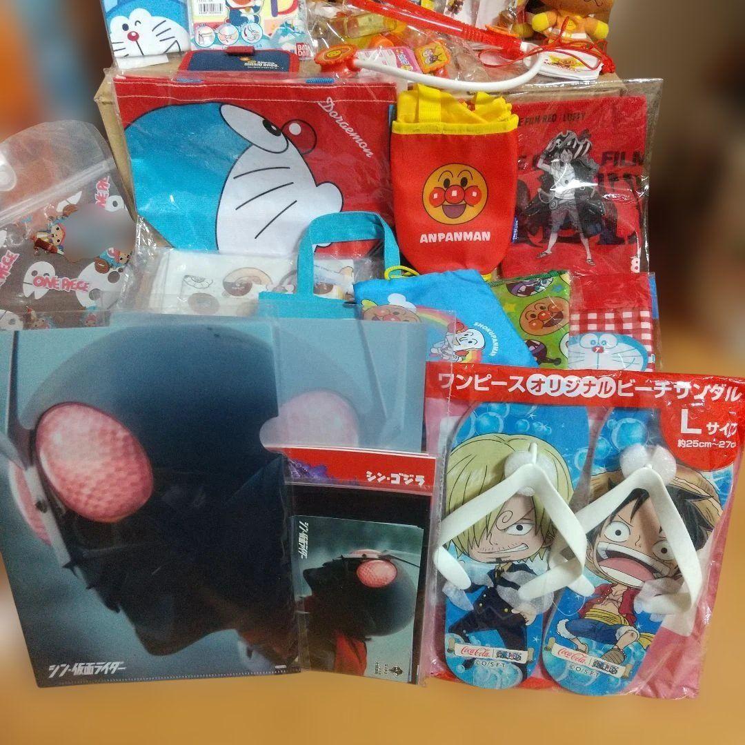 ピカチュウ アンパンマン ドラえもん ワンピース 仮面ライダー まとめ売り52点
