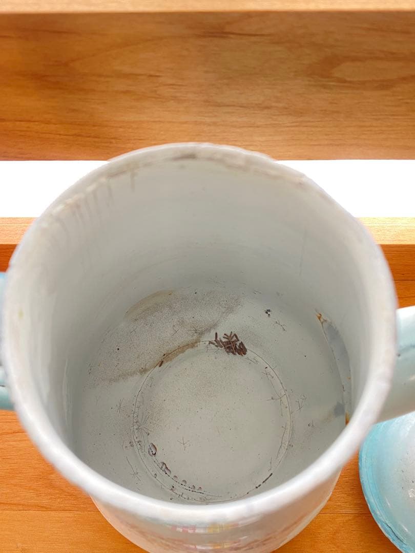 アンティーク　ホーロー　ティーポット