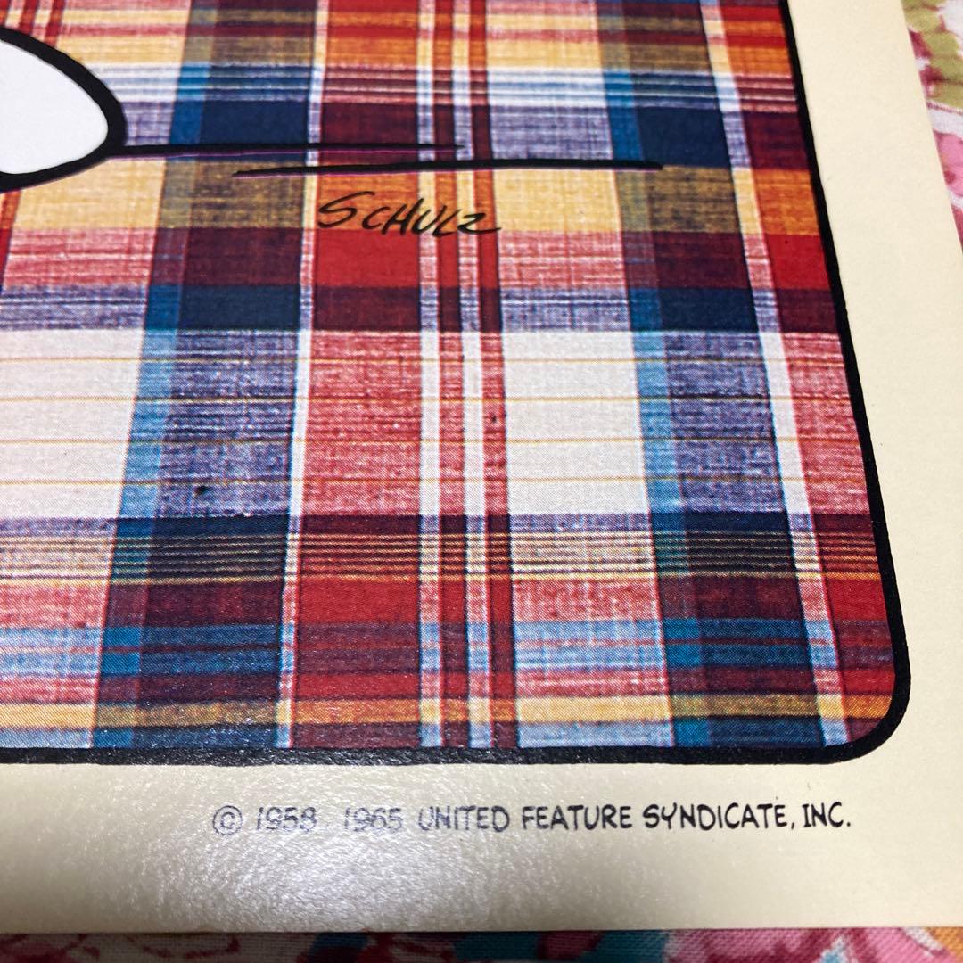 60'sヴィンテージ　ポスター　スヌーピー　プレッピー　SCHULZ 1965年