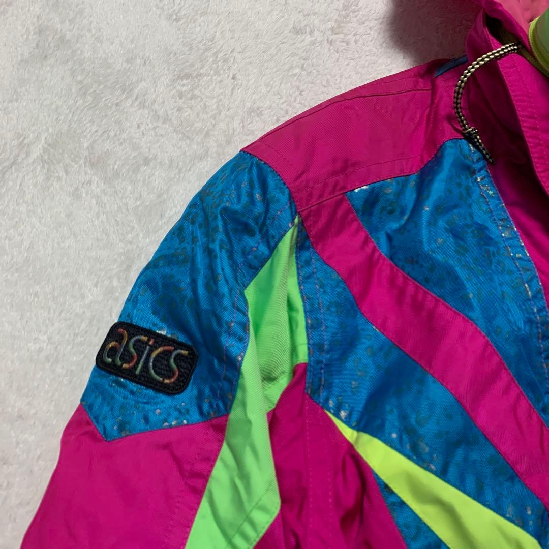 90's アシックス asics スキージャケット　ゲレンデ　派手ピンク