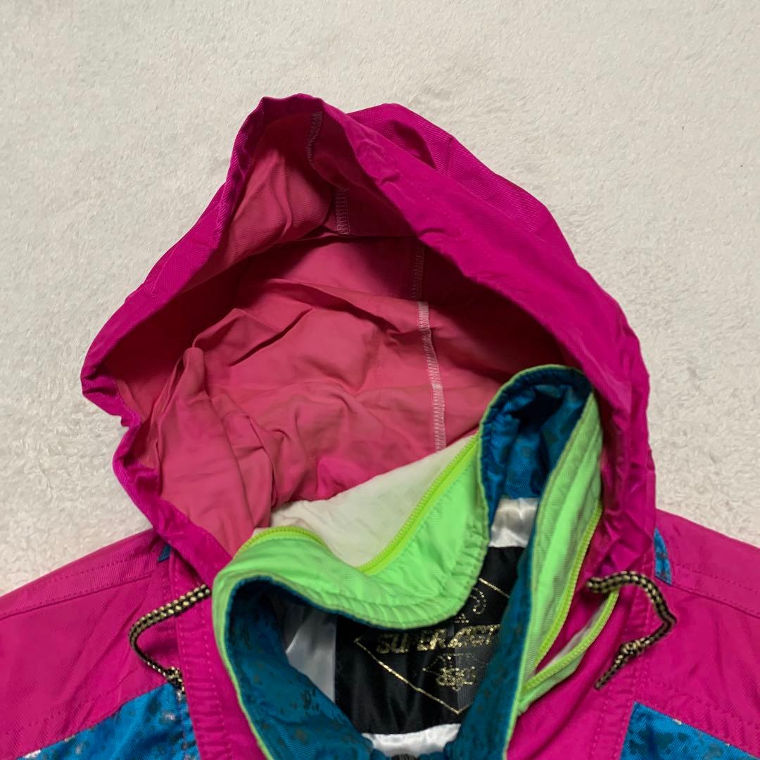 90's アシックス asics スキージャケット　ゲレンデ　派手ピンク