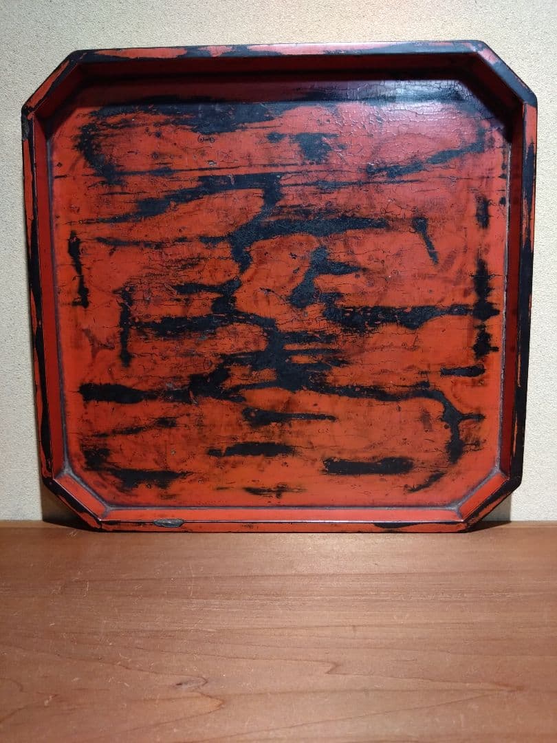 根来 隅切四方盆 室町時代 隅切折敷 矢部盆 我谷盆 木地盆