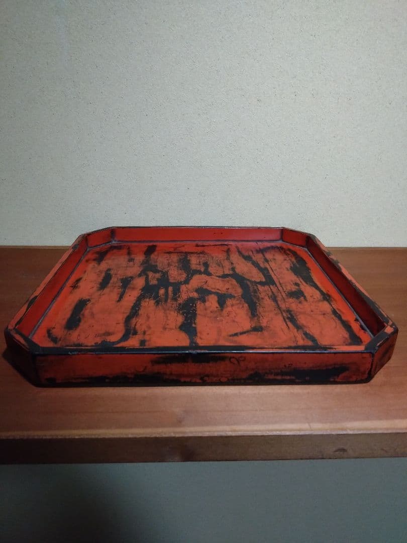 根来 隅切四方盆 室町時代 隅切折敷 矢部盆 我谷盆 木地盆