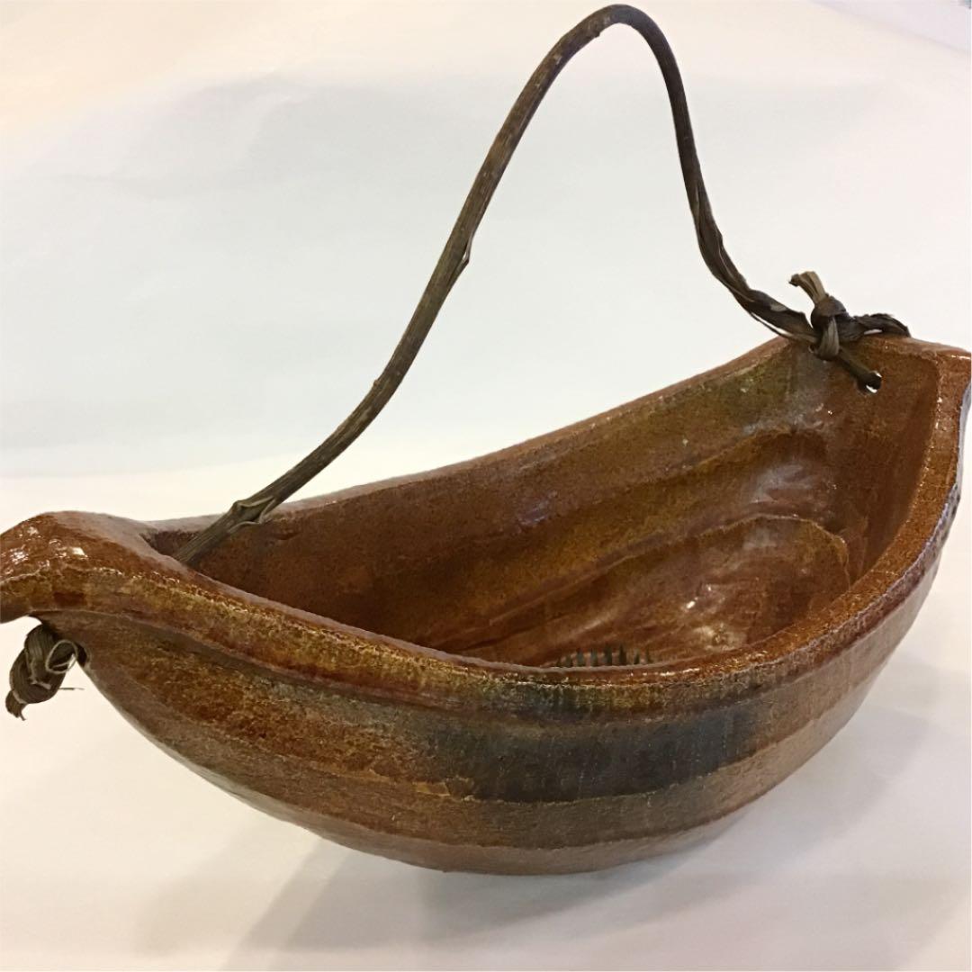 【茶道具】崇楽造 釣舟 花入