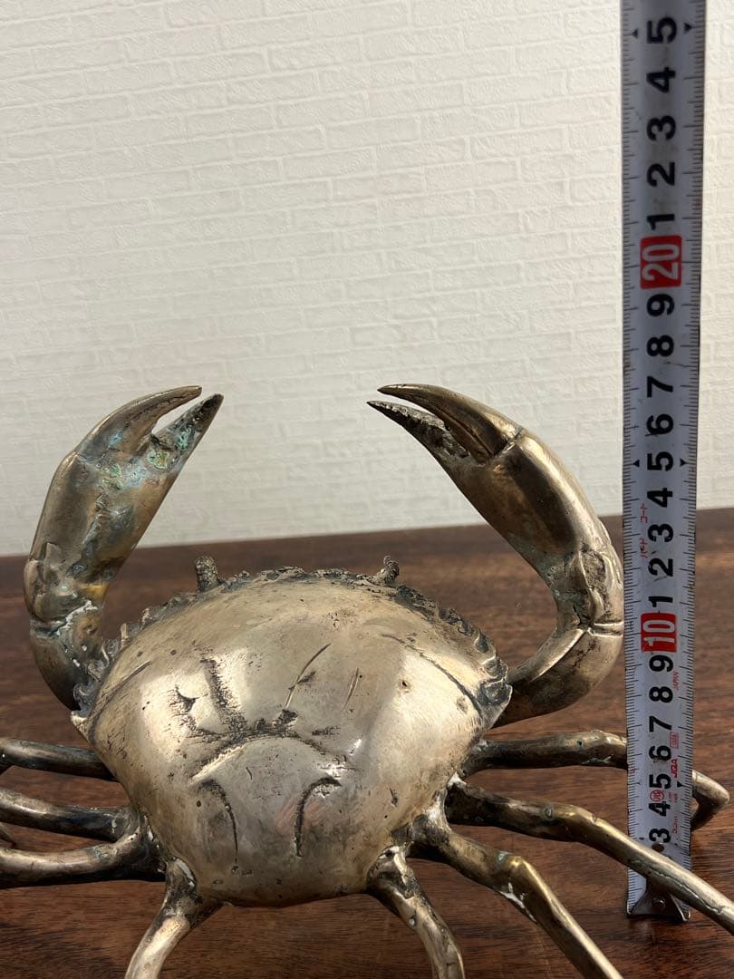 金属製カニの置物 シルバー　金属　古美術　工芸品