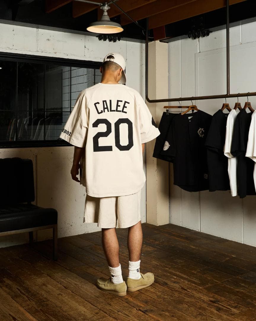 CALEE KEBOZ ケボズ  BASEBALL SHIRT L WHITE