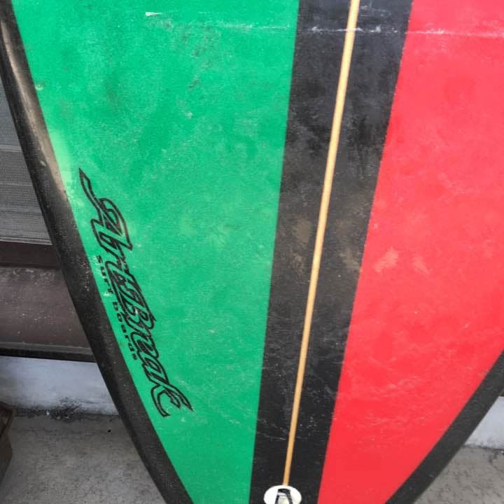 サーフボード、スイカみたいですがかなり気に入ってました。