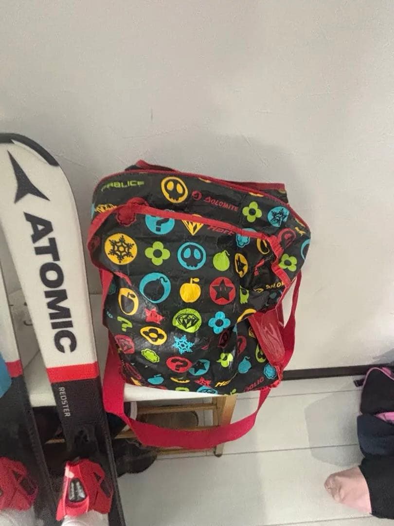 ATOMIC JX スキー 板 110、靴19〜20靴袋付きストック付きセット