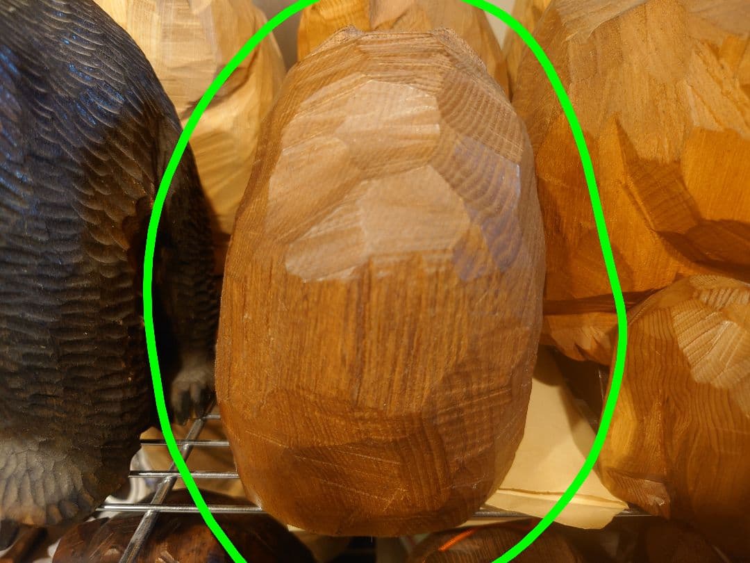 柴崎重行 志 八雲 木彫り 熊彫 木彫り熊　はつり熊　眠り熊