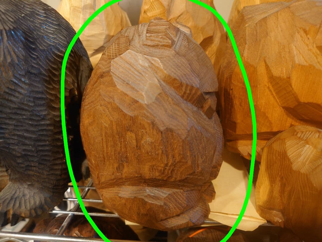 柴崎重行 志 八雲 木彫り 熊彫 木彫り熊　はつり熊　眠り熊