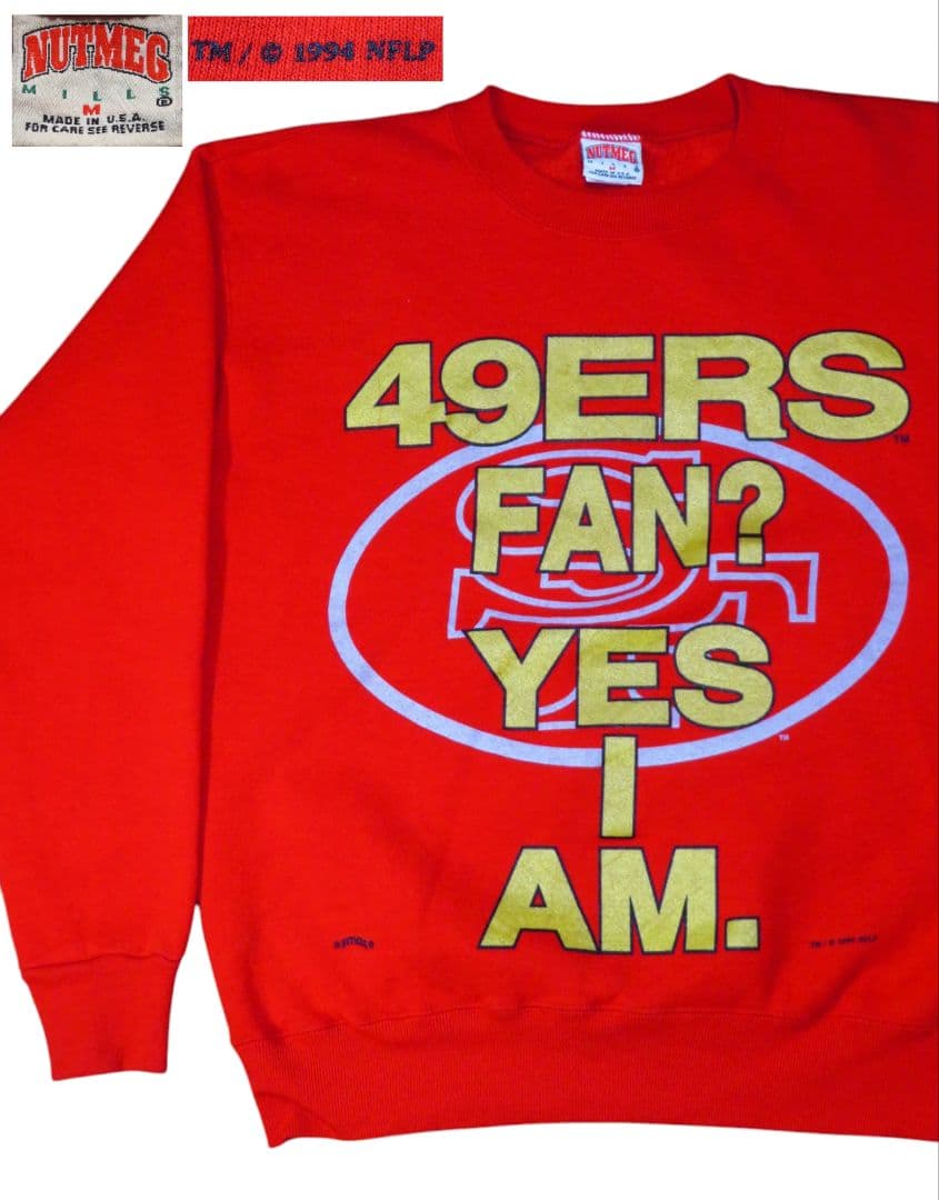✅️ USA製 NUTMEG アメフト 49ERS スウェット M トレーナー
