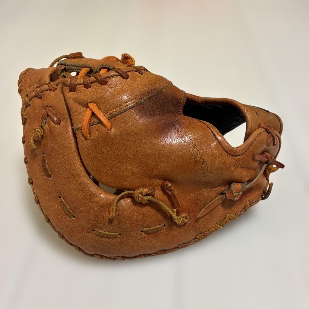 ミズノ　軟式ファーストミット　オレンジ