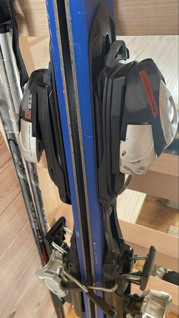 カービングスキー板大人男性155cmセット子供ジュニア SALOMONサロモン青