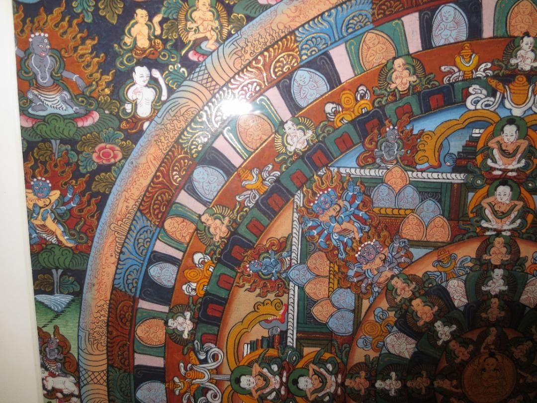 【チベット密教・綿布仏画・仏教美術・仏教絵画】手書き/手描き