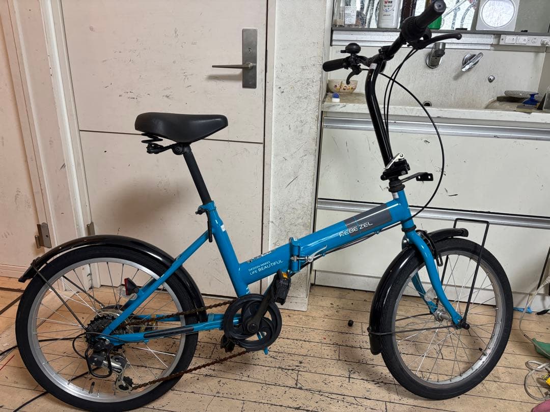 REBEZEL 折りたたみ自転車 青