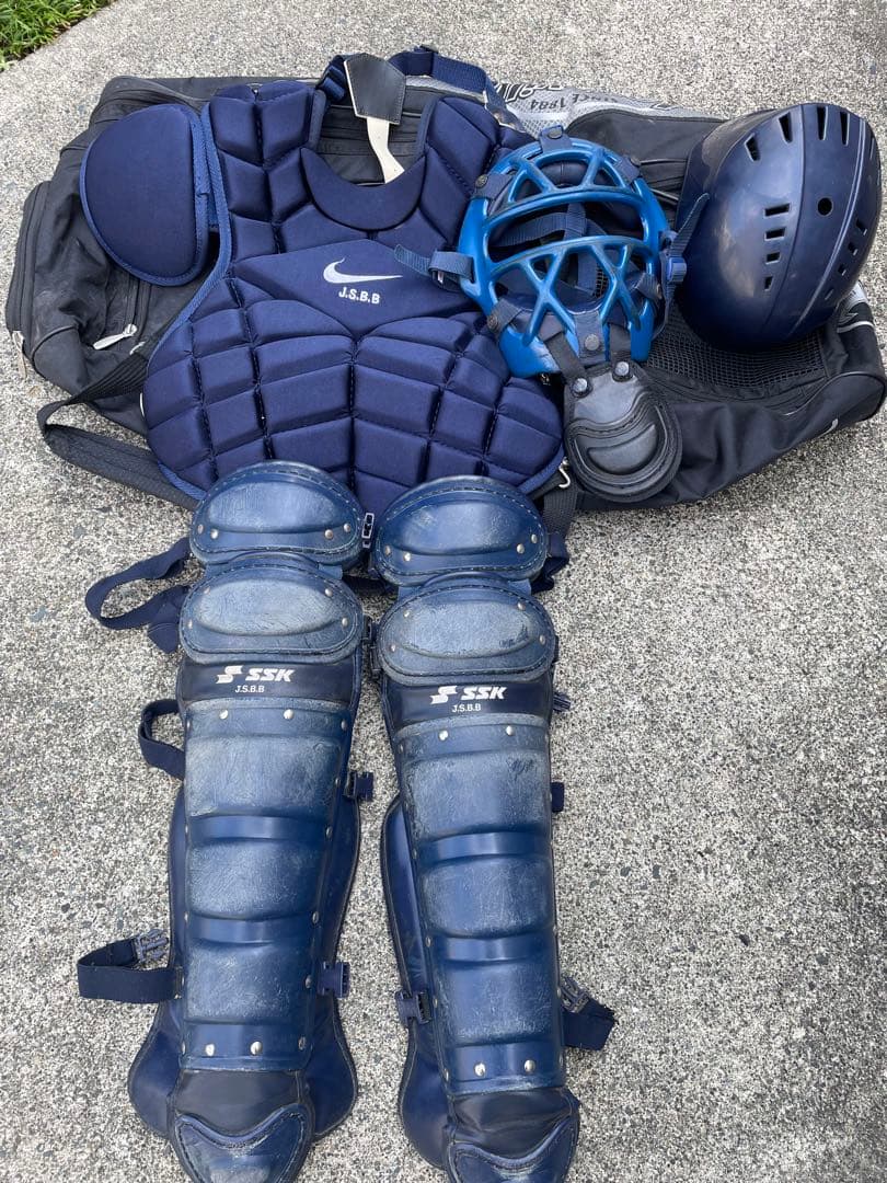 軟式用　野球　キャッチャー防具セット