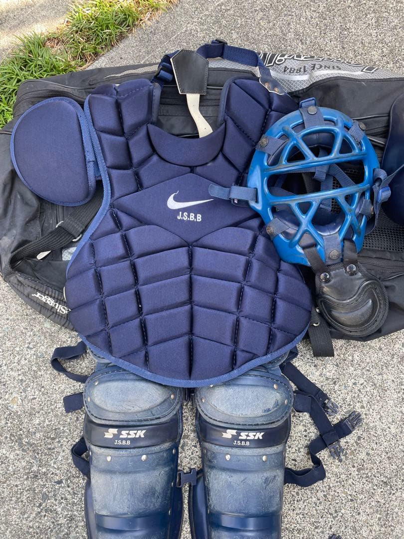 軟式用　野球　キャッチャー防具セット
