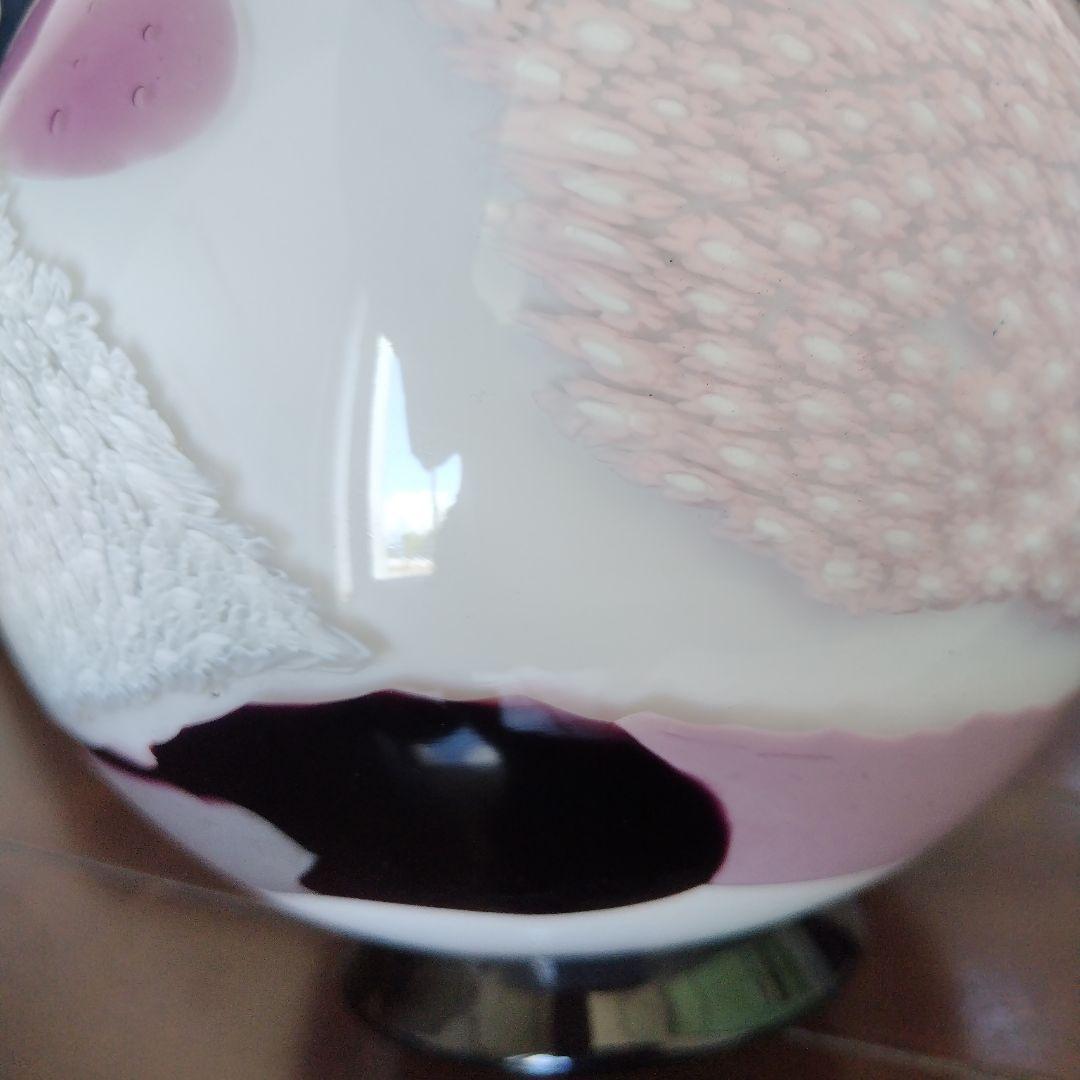 【海外骨董品】美品！アンティークベネチアングラス murano 桜フラワーベース