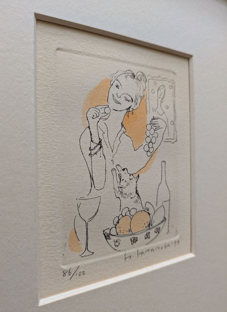 revi様用 Y・Y山本容子さんの手彩色銅版画 untitled ル―カス