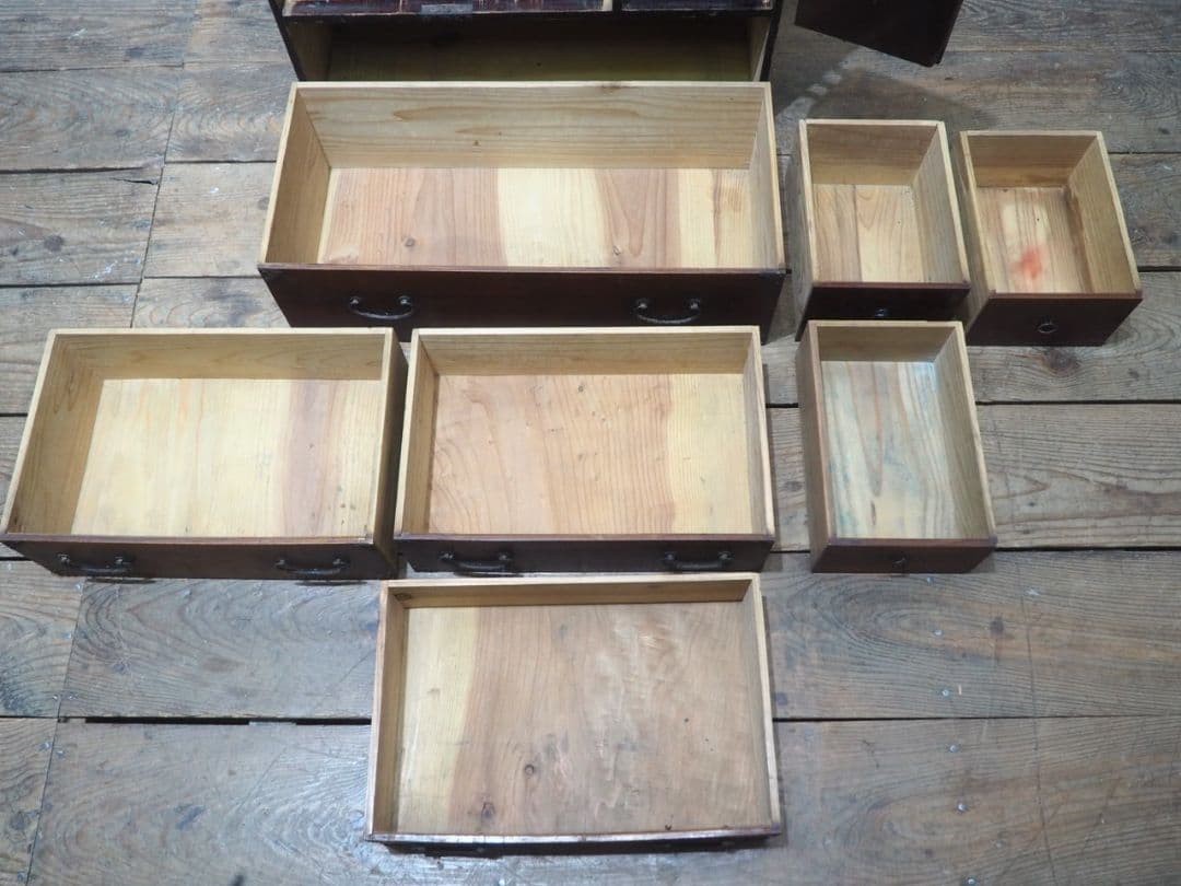 1256 アンティーク　小箪笥　棒タンス　収納棚　骨董　レトロ　インテリア