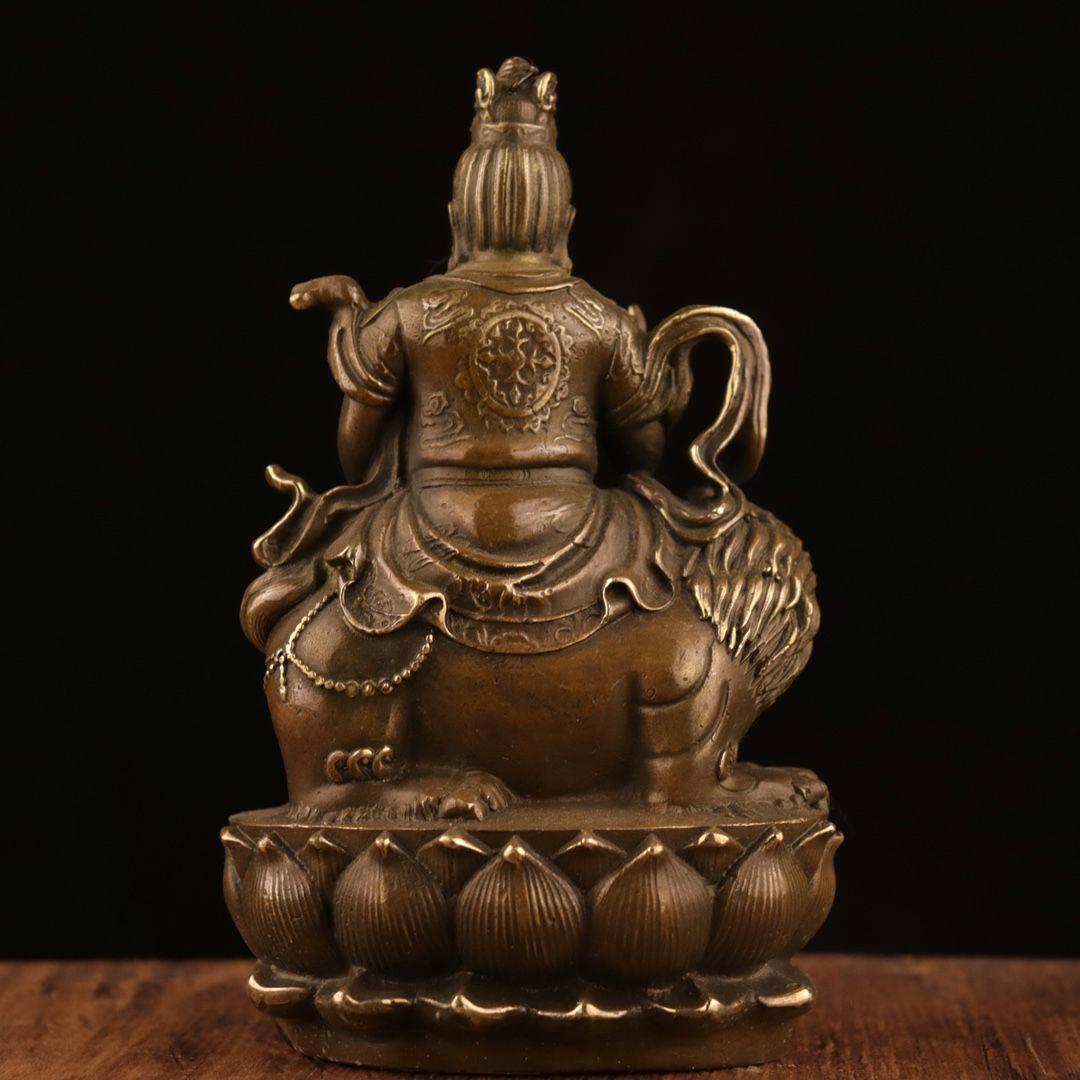 黄財神 騎瑞獣 仏像 工芸品 美術品 置物