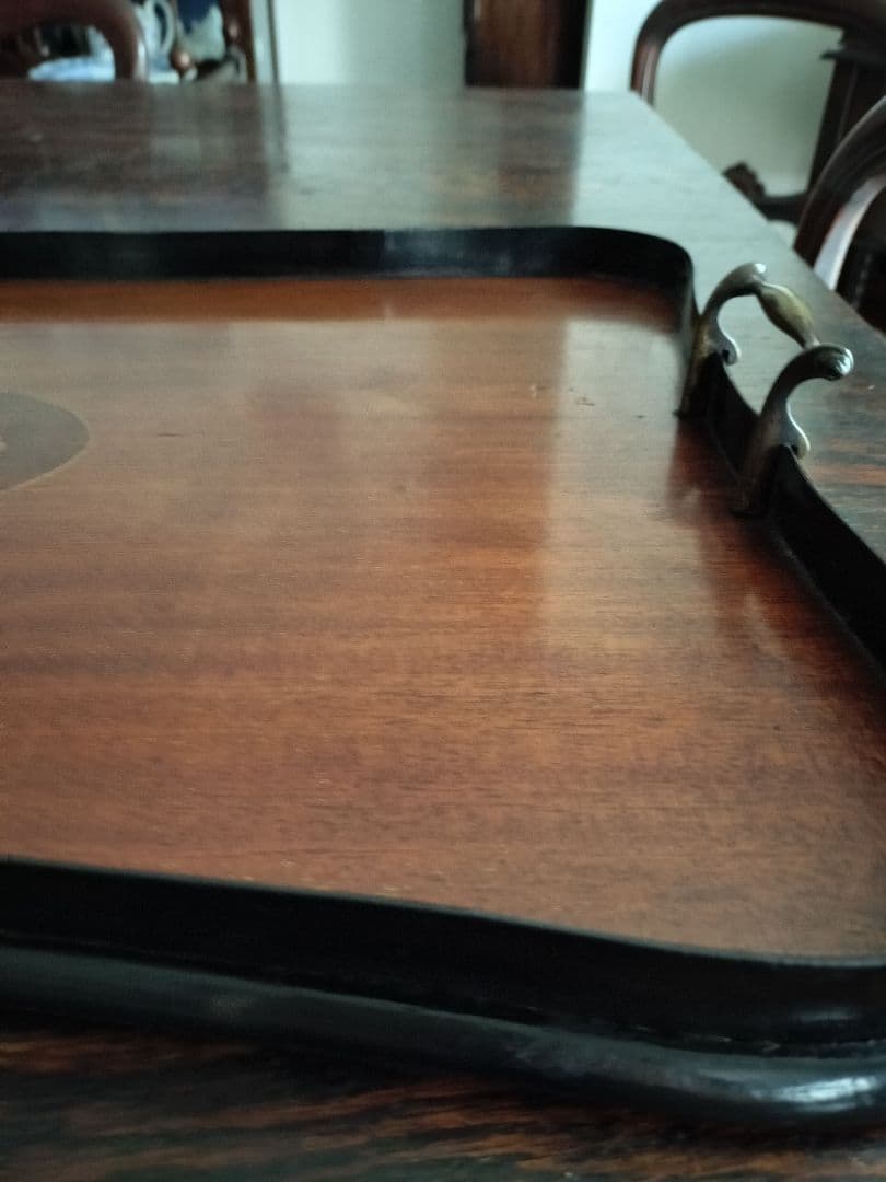 イギリスアンティーク木製のトレイ