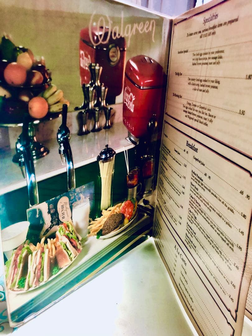 激レア！本物コカ・コーラ＊ダイナーレストランメニューWalgreen ビンテージ