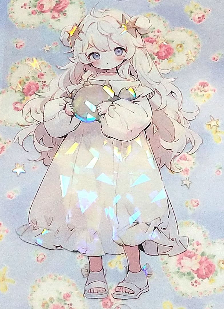 廃盤品✩J793＃巨蟹座-極光(贝壳光)銀河絵日切り売り海外人物女の子AIマステ