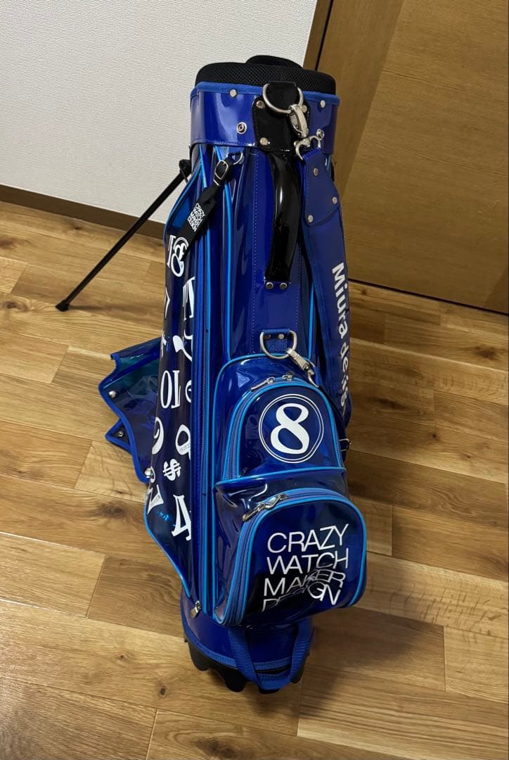 フランク三浦スケルトン☆青色ゴルフバッグ Muir design