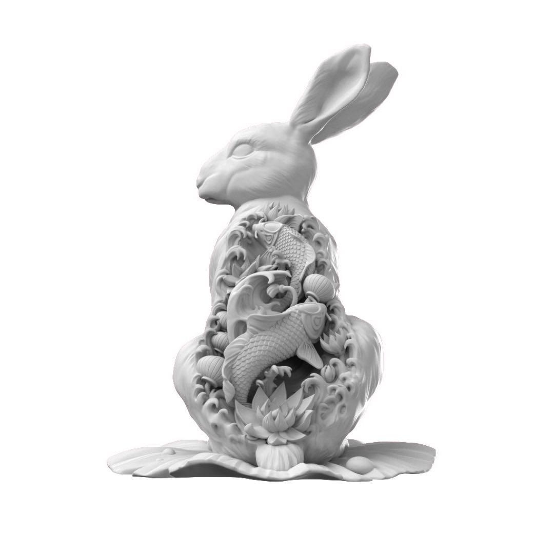 ウォーター・ラビット　水のような兎　スタチュー　フィギュア　アートトイ　限定