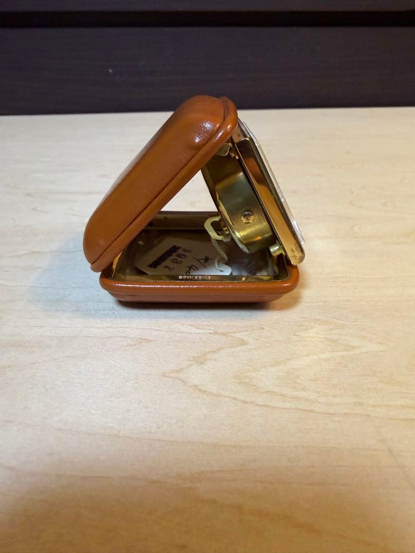 【希少】ANGELUS トラベルクロック 手巻き アラーム付き ※針不動