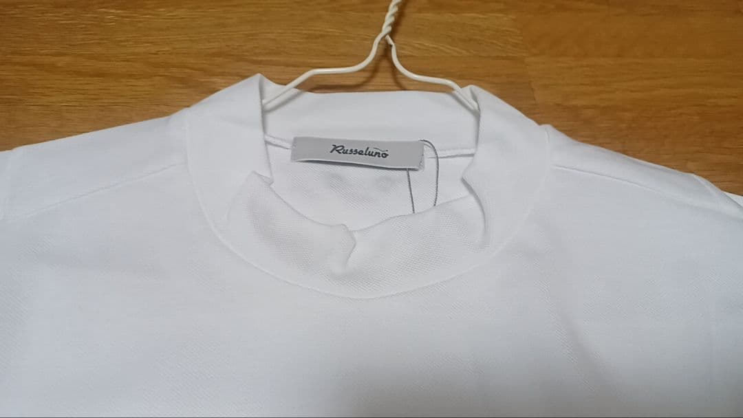 Russeluno ラッセルノ　長袖モックネック ホワイト　薄手　新品　サイズ4