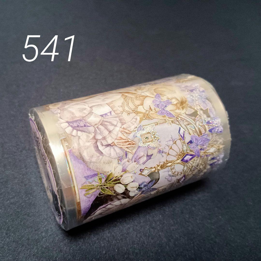 巻売 541★ 海外 マスキングテープ マステ PET 装飾 花 人物 銀ホロ