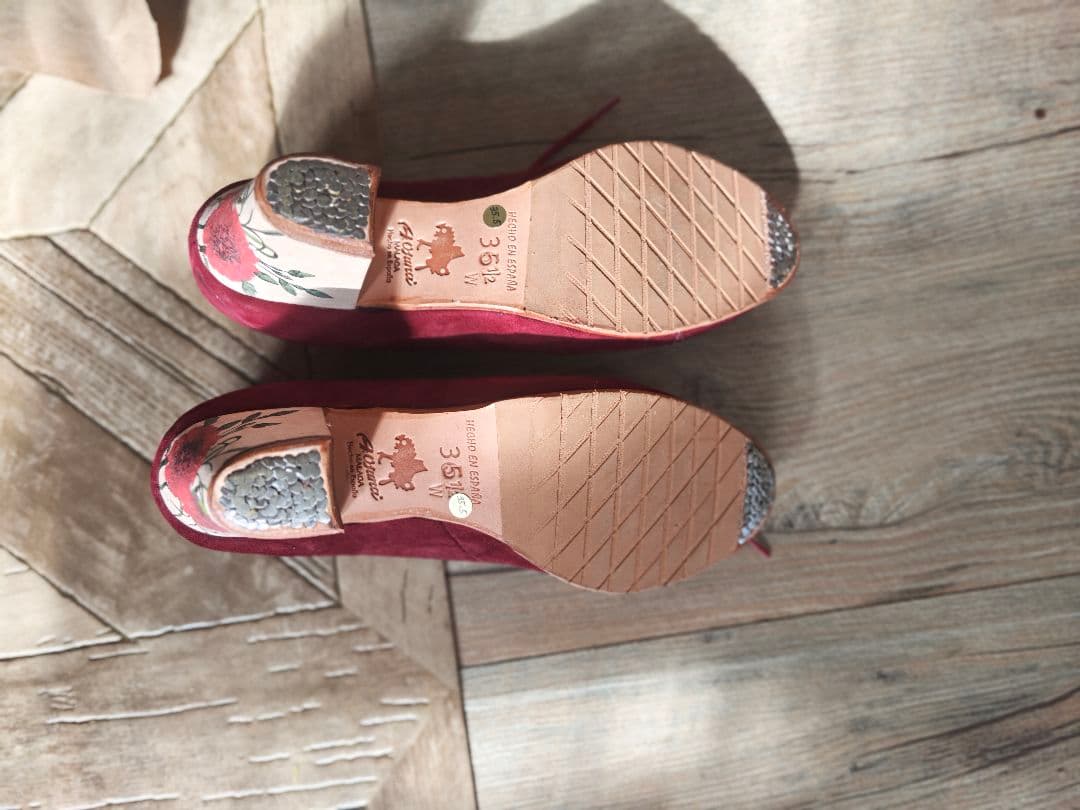 フラメンコシューズ OSUNA　タコン模様あり　甲高　幅広