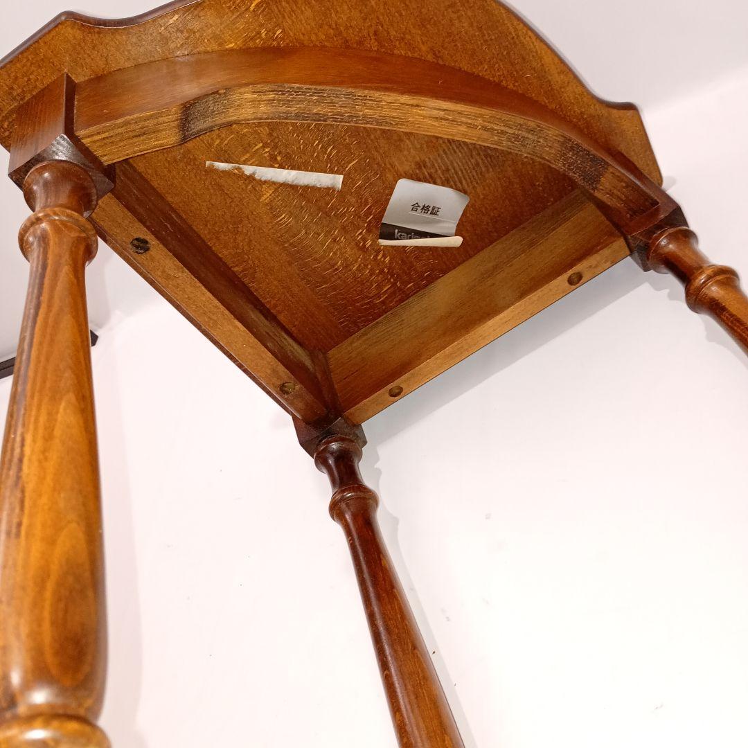 カリモク コロニアル コーナーラック アンティーク ビンテージ ラック 電話台