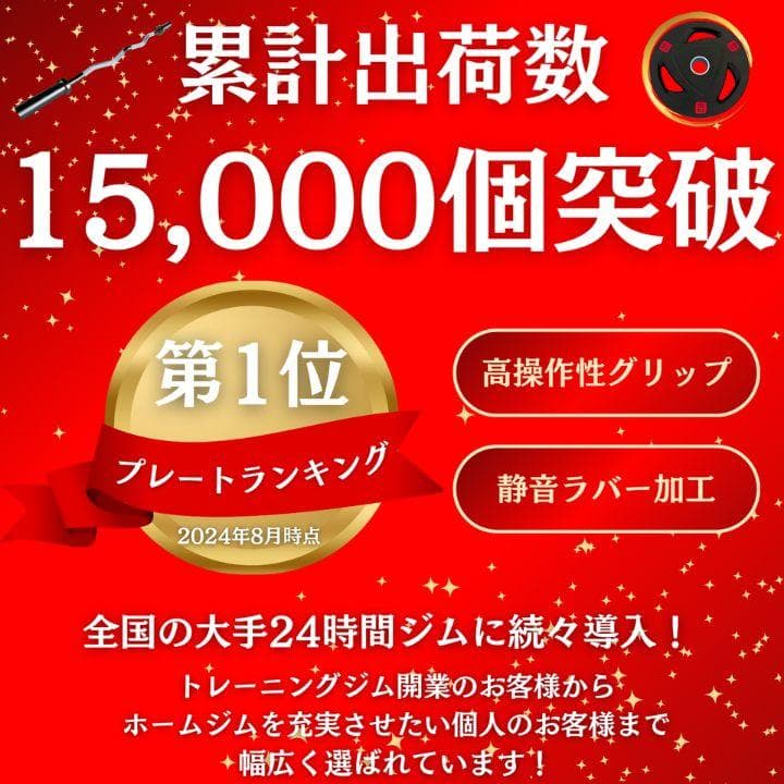 ALU★様バーベルプレート計60kgセット(10kg×6枚) ラバー