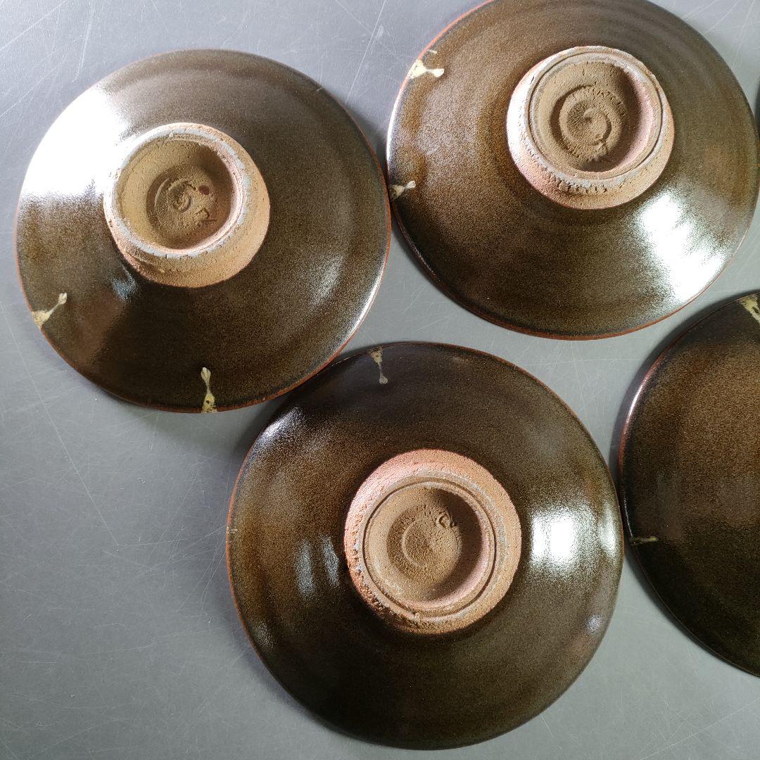 A876-1/木村元次 造/そば釉/組鉢/盛鉢/5客/